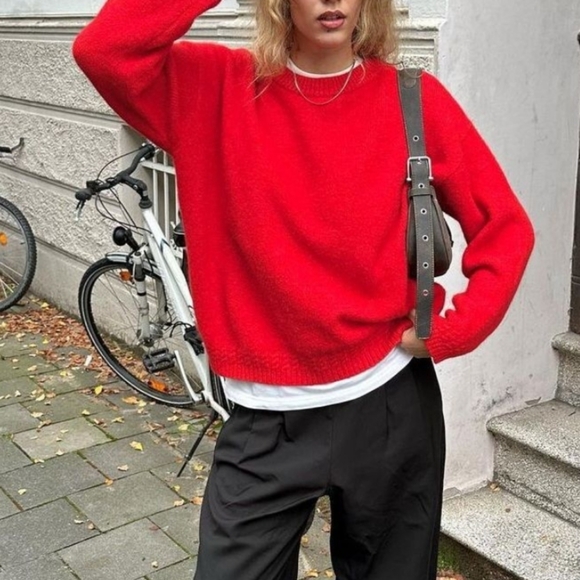 Red Knit Sweater - Picture 1 of 7